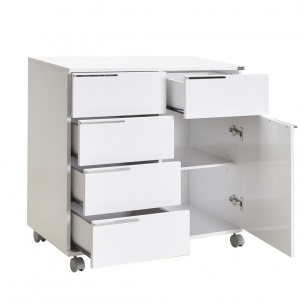 Comoda Model ADR-415, Alb lucios, 85x44x81 cm - Img 13