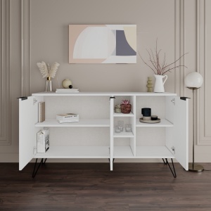 Comoda Model Clara, Alb, 142x35.6x83 cm - Img 2