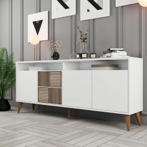 Comoda Model Milan, Alb, 180x35x78.6 cm - Img 2