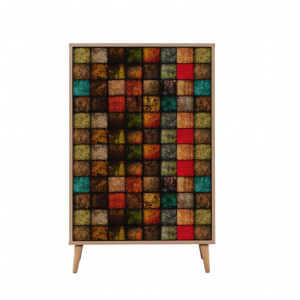 Comoda Model Multibox, Stejar sonoma, 80x36x127 cm - Img 6