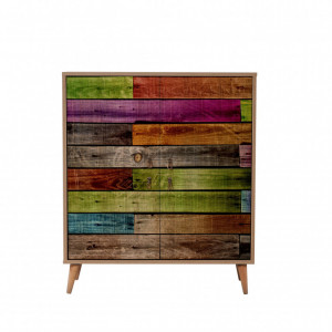Comoda Model Multilux, Stejar sonoma, 95x36x111 cm - Img 6