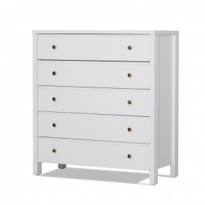 Comoda Model Rio, Alb, 100x47x110 cm - Img 3
