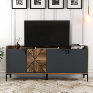 Comoda Model Venedik, Nuc/Antracit, 180x35x78 cm - Img 5