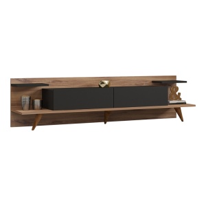 Comoda TV Astry, Nuc/Antracit, 180 x 36,8 x 45 cm - Img 2
