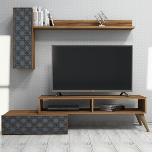 Comoda TV Planet - Walnut, Chalcedony - Img 3