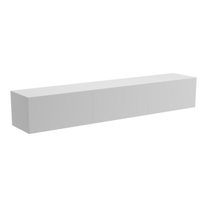 Comoda TV Rival, suspendata, cu iluminare LED, Alb, 180 x 35 x 30 cm - Img 3