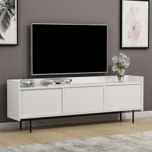 Comoda TV Salvador, Model Atlas, 183.6x63x37 cm, Alb - Img 6