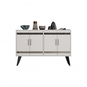 Comoda TV Salvador, Model İlda, 120x80x30 cm, Alb - Img 5