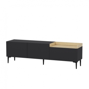 Comoda TV Salvador, Model Mia, 160x48x37 cm, Antracit - Img 10