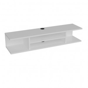 Comoda TV Salvador, Model Pivot, 120x23x29.5 cm, Alb - Img 2