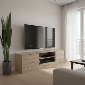 Comodă TV Sasa, stejar sonoma, 150x35x41.5 cm