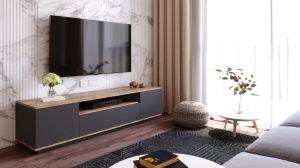 Consola TV Fr7 Verde 180x44.6x44.5 cm - Img 3