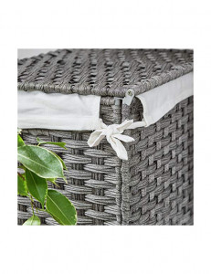 Cos de rufe, Songmics, 90L, LCB51WG, 46 x 33 x 60 cm - Img 7