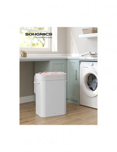 Cos pentru rufe, Songmics, 72 L, Alb, LCB010W01, 40 x 30 x 60 cm - Img 2