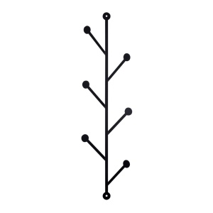 Cuier metalic Model Rod, Negru, 25x0.2x94 cm - Img 2