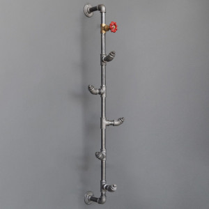 Cuier Model Boruraf, Gri Metalizat/Auriu, 15x15x100 cm - Img 2