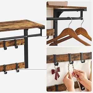 Cuier Model Reese, Maro Rustic/Negru, 65x30x42 cm - Img 4