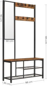 Cuier Vasagle Maro 98x36x185 cm - Img 3