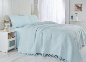 Cuvertura Pled pentru pat dublu Model Light Blue