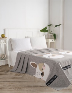 Cuvertura Pled pentru pat dublu Model Tavşancık