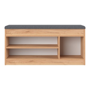 Dulap de pantofi Scarpiera, natural/antracit, 57.2x35.5x185.6 cm - Img 5
