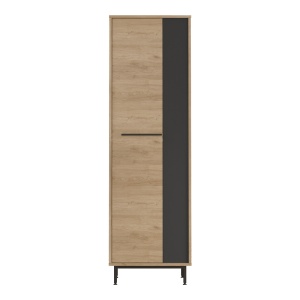 Dulap de pantofi Scarpiera, natural/antracit, 57.2x35.5x185.6 cm - Img 10