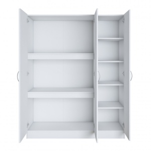 Dulap haine Model BA105, Alb, 145x55x181.8 cm - Img 13