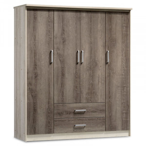 Dulap haine Model Olympus, Stejar/Bej, 159x57x183 cm