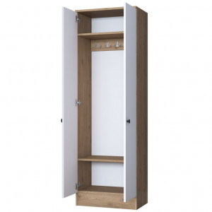 Dulap haine Model Roll, Alb/Nuc, 59.8x37.5x182.8 cm - Img 7