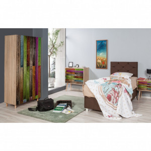Dulap haine Model Stil, Multicolor, 90x52x192 cm - Img 2