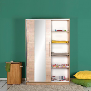 Dulap haine Model SWD-512-SN-2, Stejar sonoma, 120x40x187 cm - Img 3