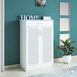 Dulap Pantofi Model Lilith, Alb, 80x37x123 cm - Img 2