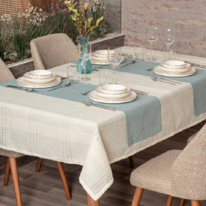 Fata de Masa Antique Jasmine Crem, 155x160 cm - Img 1