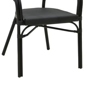 Fotoliu de exterior, Model Elyza, culoare negru, aluminiu si textil, 57x62x84 cm - Img 9