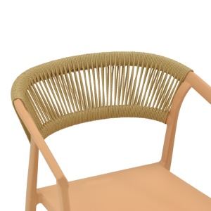Fotoliu de grădină Model Sillia, Cappuccino/Bej, 55x52x74.5 cm - Img 6