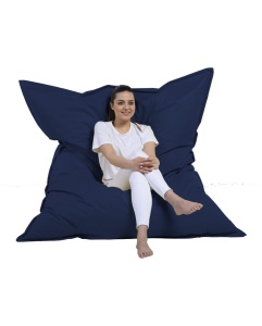 Fotoliu de Grădină tip Bean Bag Model Giant Pillow 140x180, Albastru închis - Img 1