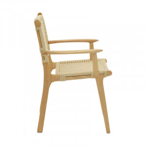 Fotoliu Olivier lemn de fag culoare lemn natural funie culoare lemn naturala 62x60x85cm - Img 3