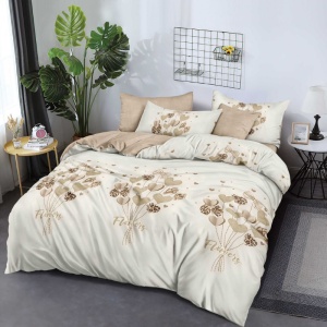 Lenjerie 6 Piese cu Elastic 180x200, Alabaster