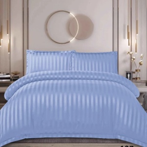 Lenjerie cu elastic 160x200 cm, Damasc, Rebra Bleu, 4 Piese (Finet)