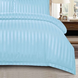 Lenjerie cu elastic 180x200cm, Damasc, Atlas V12 Bleu (Finet) - Img 2