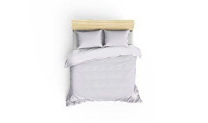 Lenjerie de pat dublu, Bumbac 100% Satinat Model Elegant White - Img 2