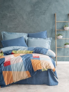 Lenjerie de pat dublu Model Cosy Blue