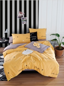 Lenjerie de pat dublu Model Dide Yellow