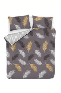 Lenjerie de pat dublu Model Olivia Gold, Grey vPoly - Img 3