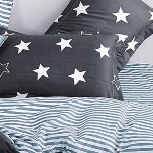 Lenjerie Falling Star 4 piese (Bumbac Satinat) - Img 2