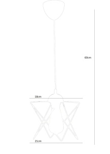 Lustra 205 Negru 18x21x60 cm - Img 3