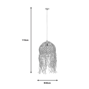 Lustră Amelon, natural, 40x110 cm - Img 4