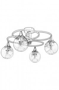 Lustra AR-1661-4BSY Negru/Bronz - Img 2