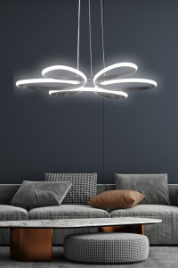 Lustra Berenices Black-White Light Negru - Img 1