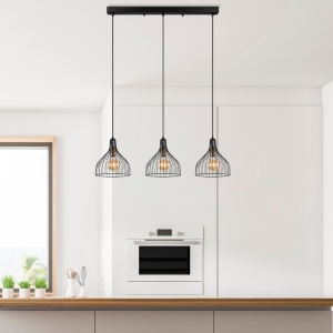 Lustra Cafu Negru 94x25x121 cm - Img 2